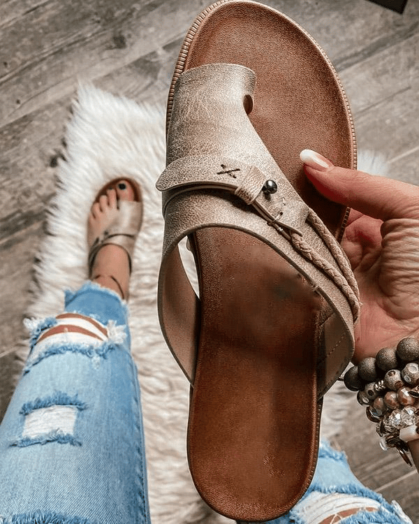 Open Toe Buckle Sandals for Women