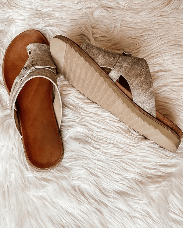 Open Toe Buckle Sandals for Women