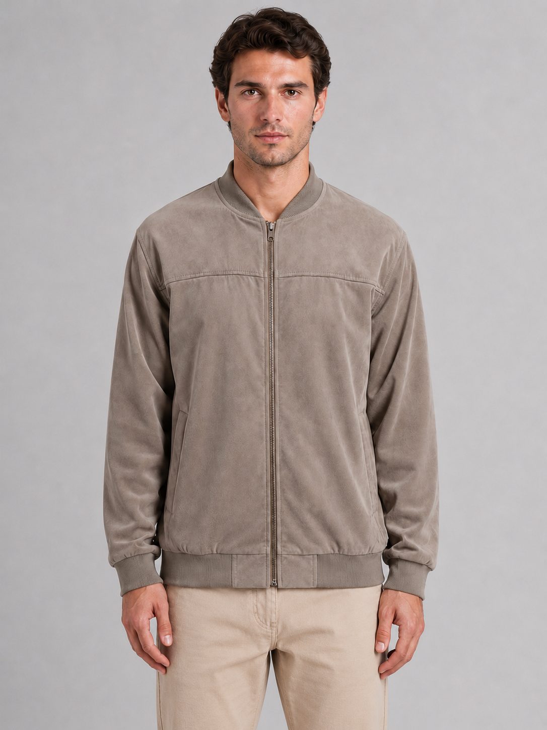 Zip-Up Bomber Jacket for Men